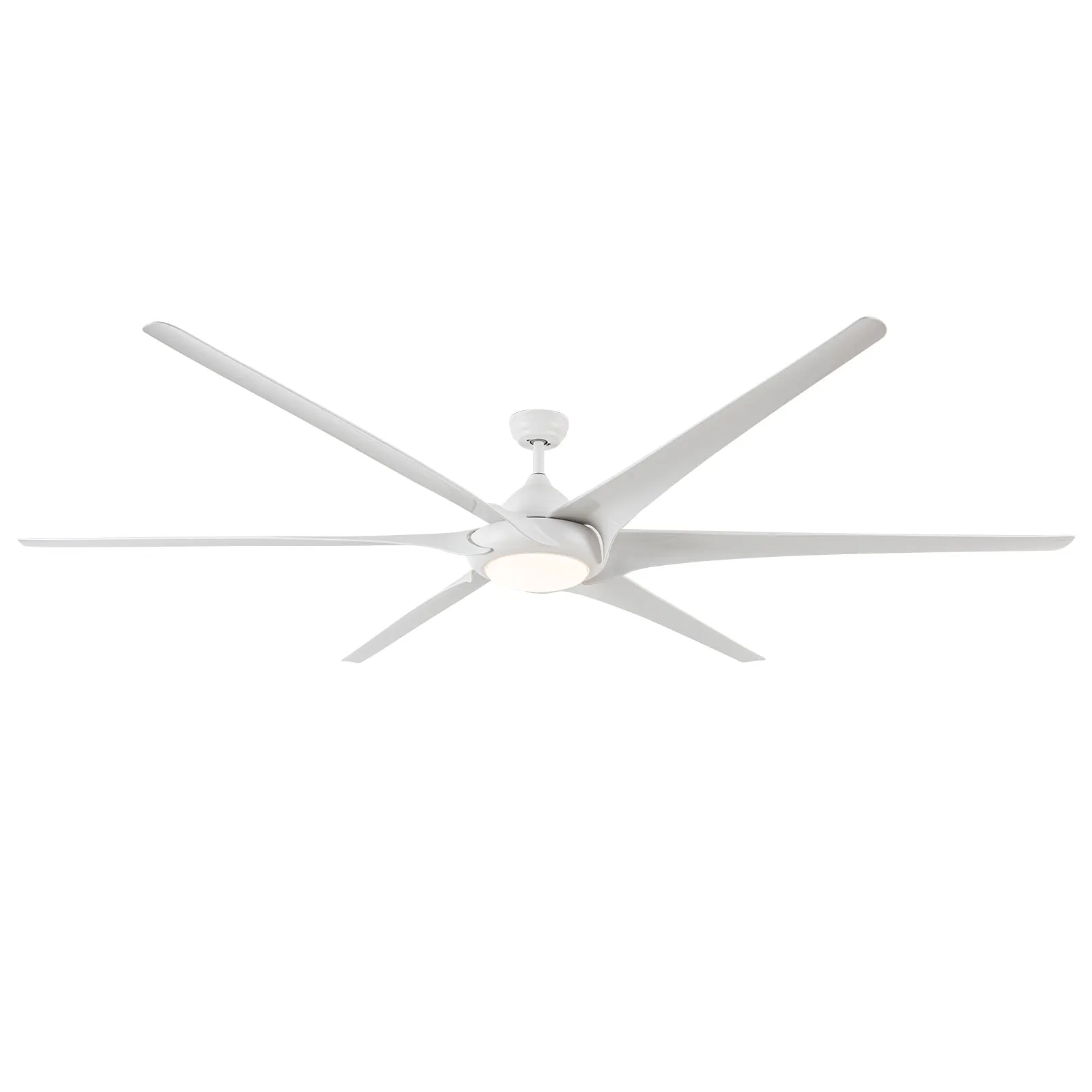 100" White Simple ABS Material 6-blade Ceiling Fan Light