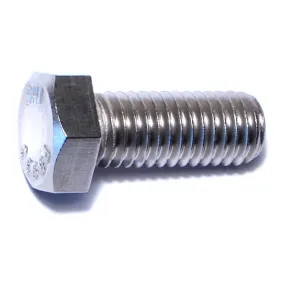 1/2"-13 x 1-1/4" 18-8 Stainless Steel Coarse Thread Hex Cap Screws (10 pcs.)