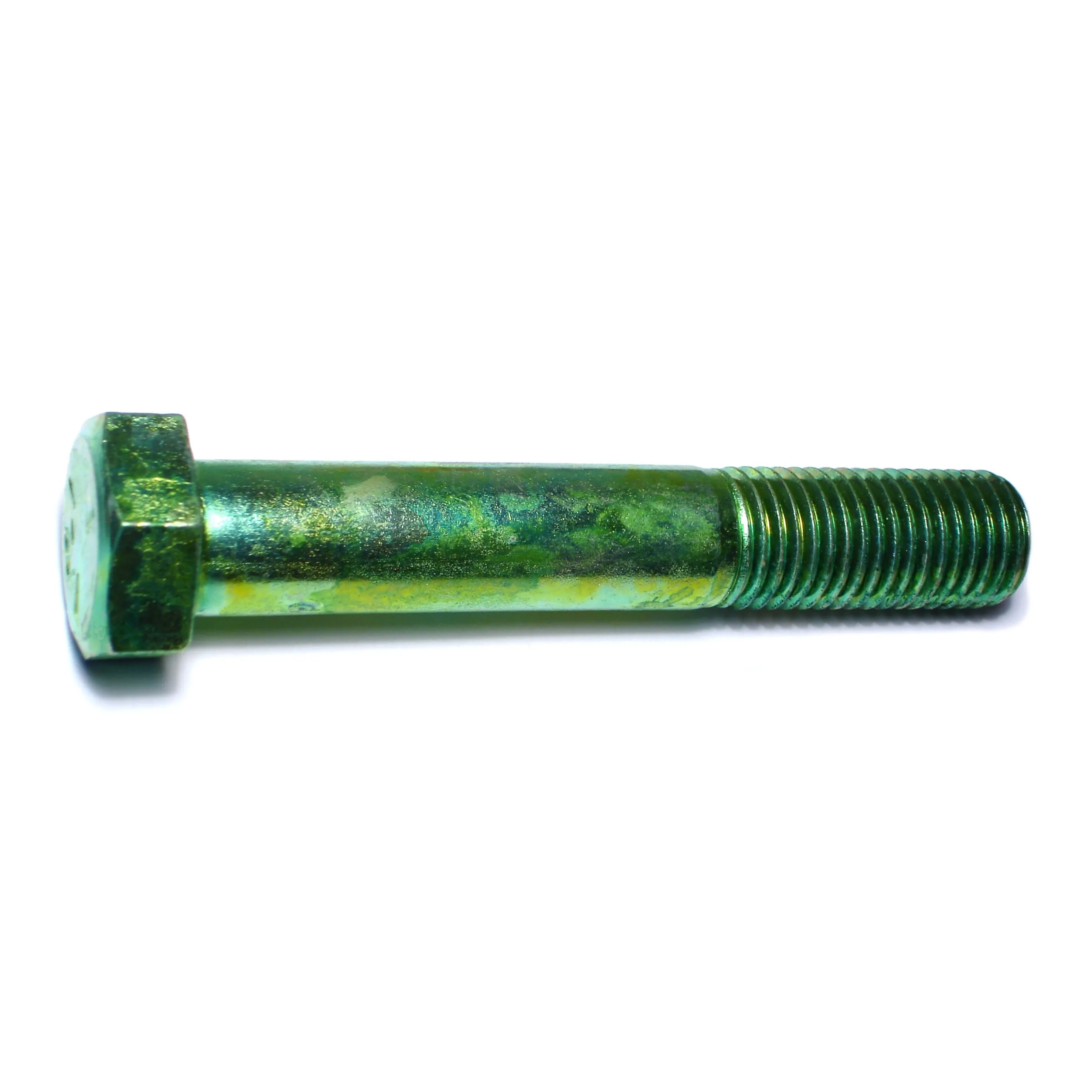 1"-8 x 6" Green Rinsed Zinc Grade 5 Hex Cap Screws (7 pcs.)