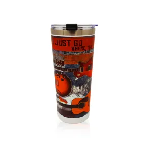 24oz Guitar Collage Tumbler