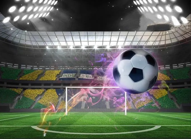 3D Flying Soccer Ball under Stadium Lights Printed Cotton Luxury 4-Piece Bedding Sets