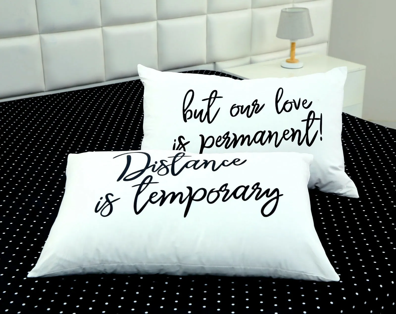 5 PCs Fitted Bed Sheet With Text Pillows-Couple Set CS03