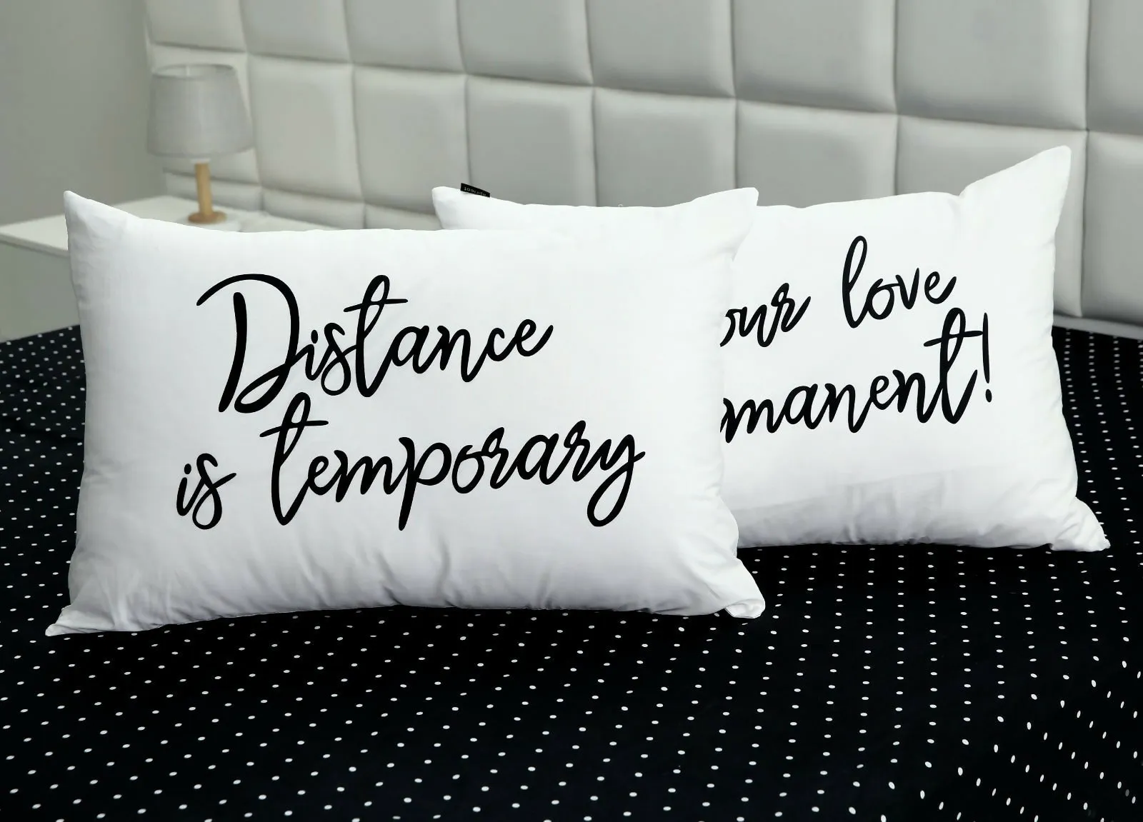 5 PCs Fitted Bed Sheet With Text Pillows-Couple Set CS03