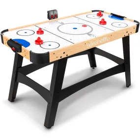 54'' Air Hockey Table For Game Room, Home, Office W/ 2 Pucks, 2 Pushers, Digital Led Scoreboard, Powerful 12V Motor (Natural Color)