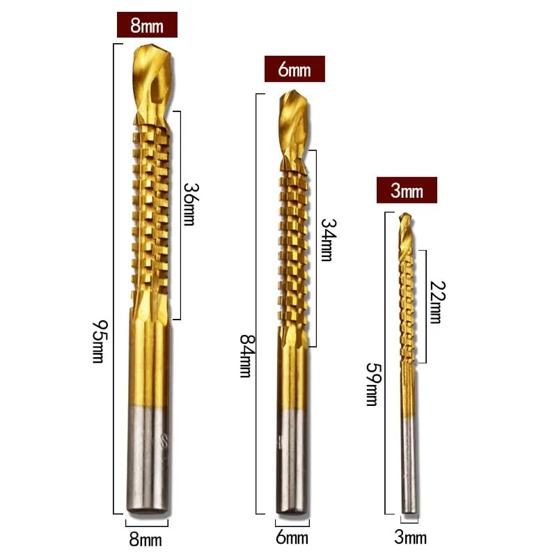 6Pcs Step Drill Bit Set