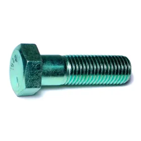 7/8"-9 x 3" Green Rinsed Zinc Grade 5 Hex Cap Screws (14 pcs.)