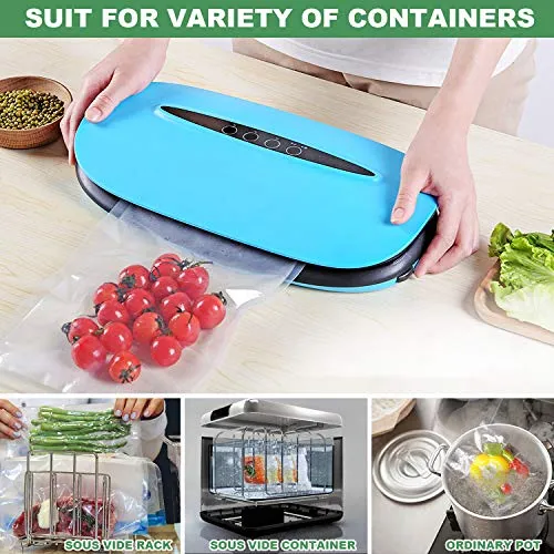 8''x50' Vacuum Sealer Food Storage Bags Heat Sealing Bag Sous Vide Cooking Available, Vacuum Food Chef Bags,All Vacuum Sealer Can Use(2Roll/Pack)