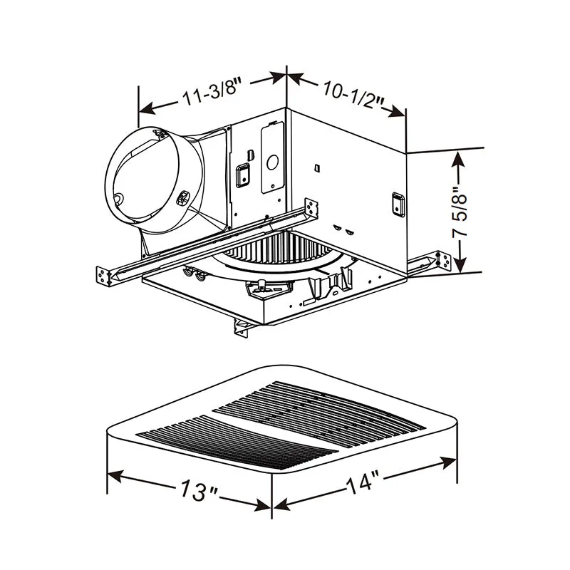 Airzone SE90P 90 CFM Low Sone Fan with AC Motor