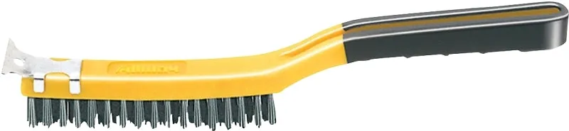 Allway Tools SB319/SS Wire Brush with Scraper, Stainless Steel Bristle, 14 in OAL :EA: QUANTITY: 1