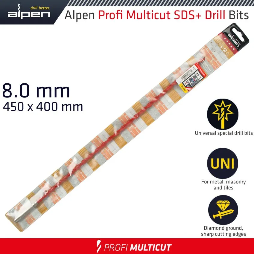 ALPEN PROFI MULTICUT SDS  SHANK PLW 8 x 450 ALP579008