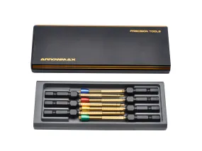 AM Power Tool Tip Set 7 Pieces With Alu Case Black Golden (AM-502905)