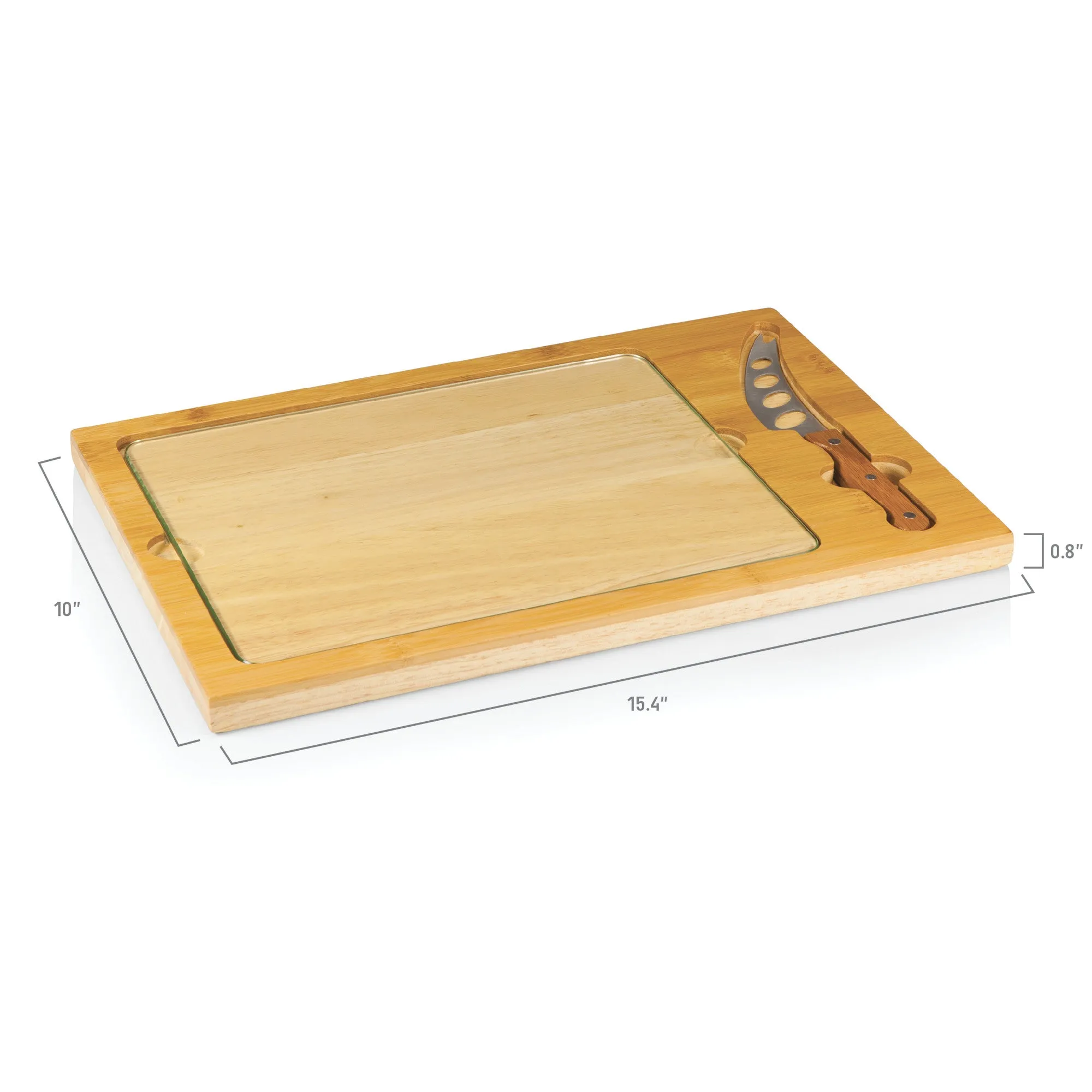 Anaheim Ducks Hockey Rink - Icon Glass Top Cutting Board & Knife Set