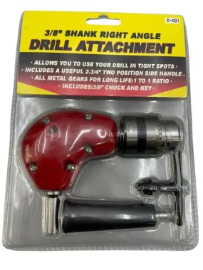 Angle Drill 3/8" Right Attachment Only (D-001)