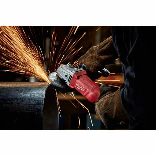 Angle Grinder - Milwaukee 11 Amp Corded 4-1/2 in. Small Angle Grinder with Lock-On Paddle Switch, 6142-30