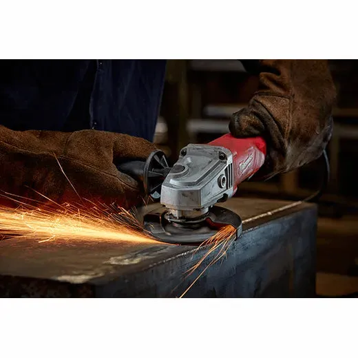 Angle Grinder - Milwaukee 11 Amp Corded 4-1/2 in. Small Angle Grinder with Lock-On Paddle Switch, 6142-30