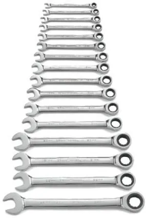 Apex Tool Group 16 Pc. Combination Ratcheting Wrench Sets, Metric, 9416