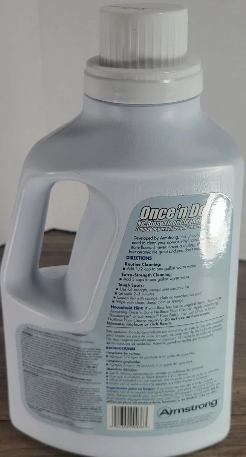 Armstrong 330806 1/2 Gallon Of Once N Done Concentrated Floor Cleaner - Quantity of 1