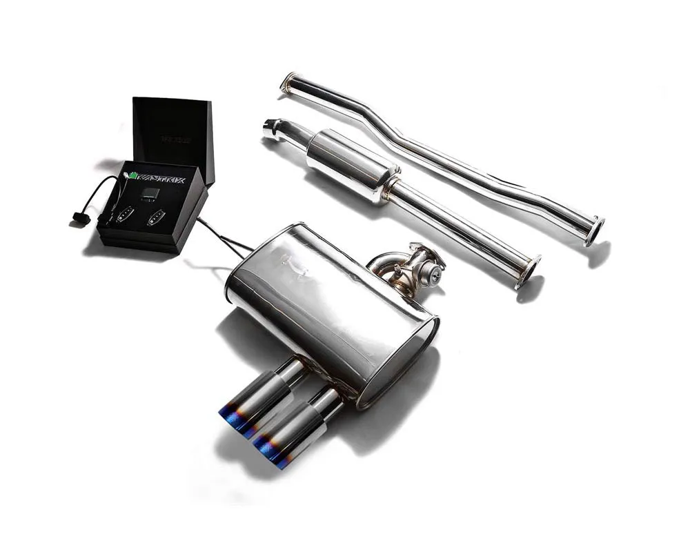 ARMYTRIX Stainless Steel Valvetronic Exhaust System Dual Blue Coated Mini Cooper S F 55 2014-2020