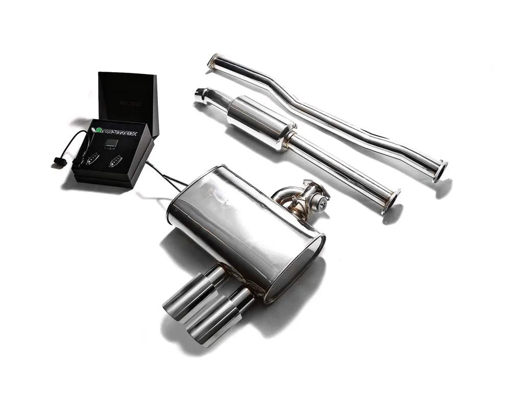 ARMYTRIX Stainless Steel Valvetronic Exhaust System Dual Chrome Silver Mini Cooper S F 55 2014-2020