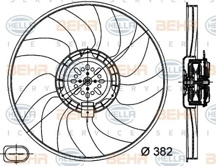 Audi Auxiliary Cooling Fan Assembly – Driver Side 8K0959455T – Behr 351044351