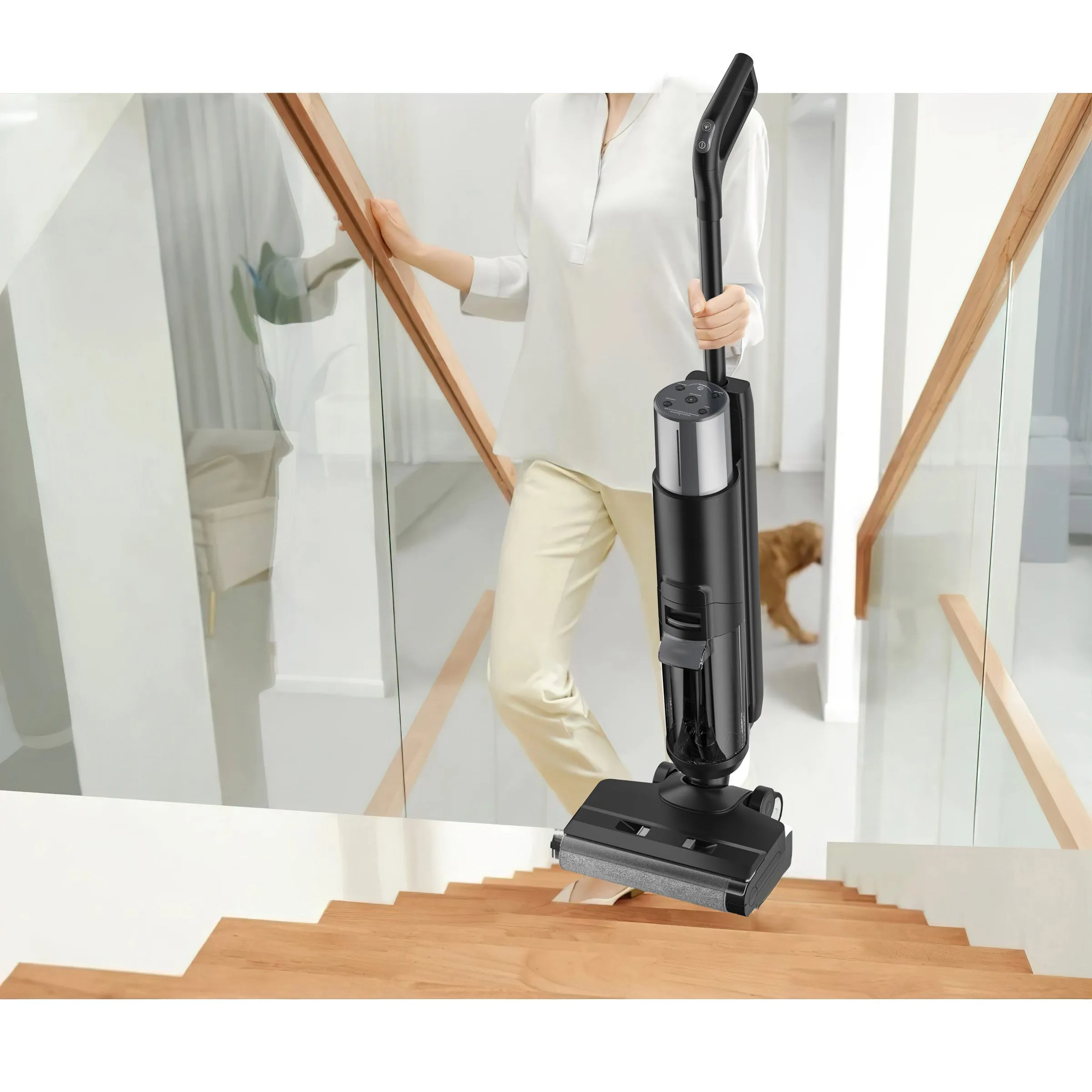 Auto Wet & Dry Cordless Vacuum with Self-Cleaning Roller Brush