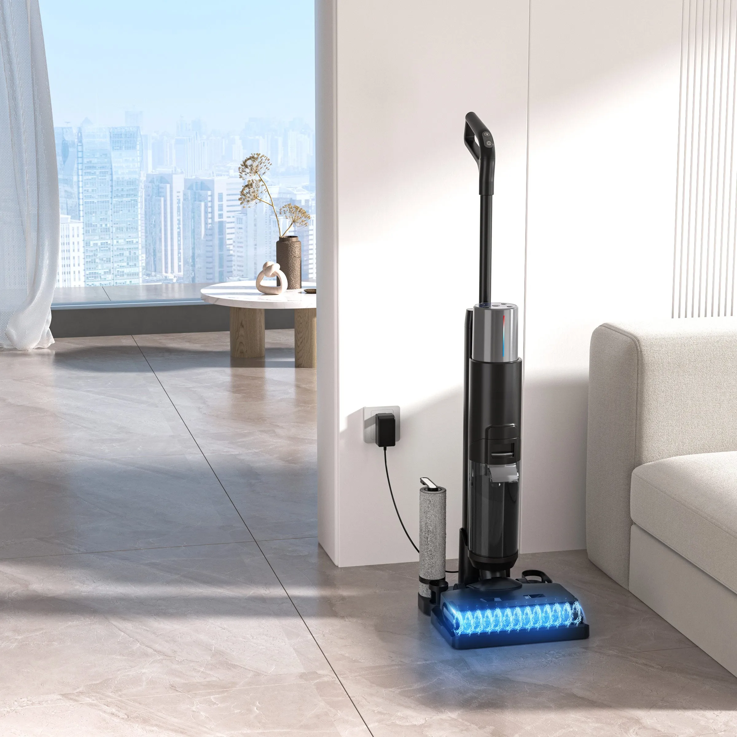 Auto Wet & Dry Cordless Vacuum with Self-Cleaning Roller Brush