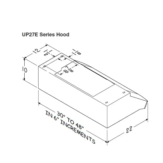 Best Range Hoods UP27M30SB Up27 - 30" Stainless Steel Pro-Style Range Hood With Internal/External Blower Options, 300 To 1650 Max Cfm