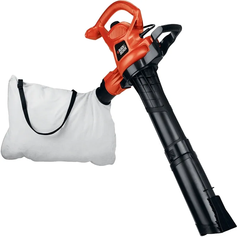 Black Decker BV3600 Blower/Vacuum/Mulcher, 12 A, 180/230 mph Air, Black :EA: QUANTITY: 1