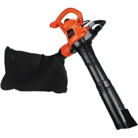 Black Decker BV3600 Blower/Vacuum/Mulcher, 12 A, 180/230 mph Air, Black