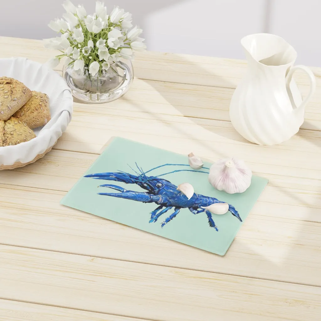 Blue Crawfish Cutting Board