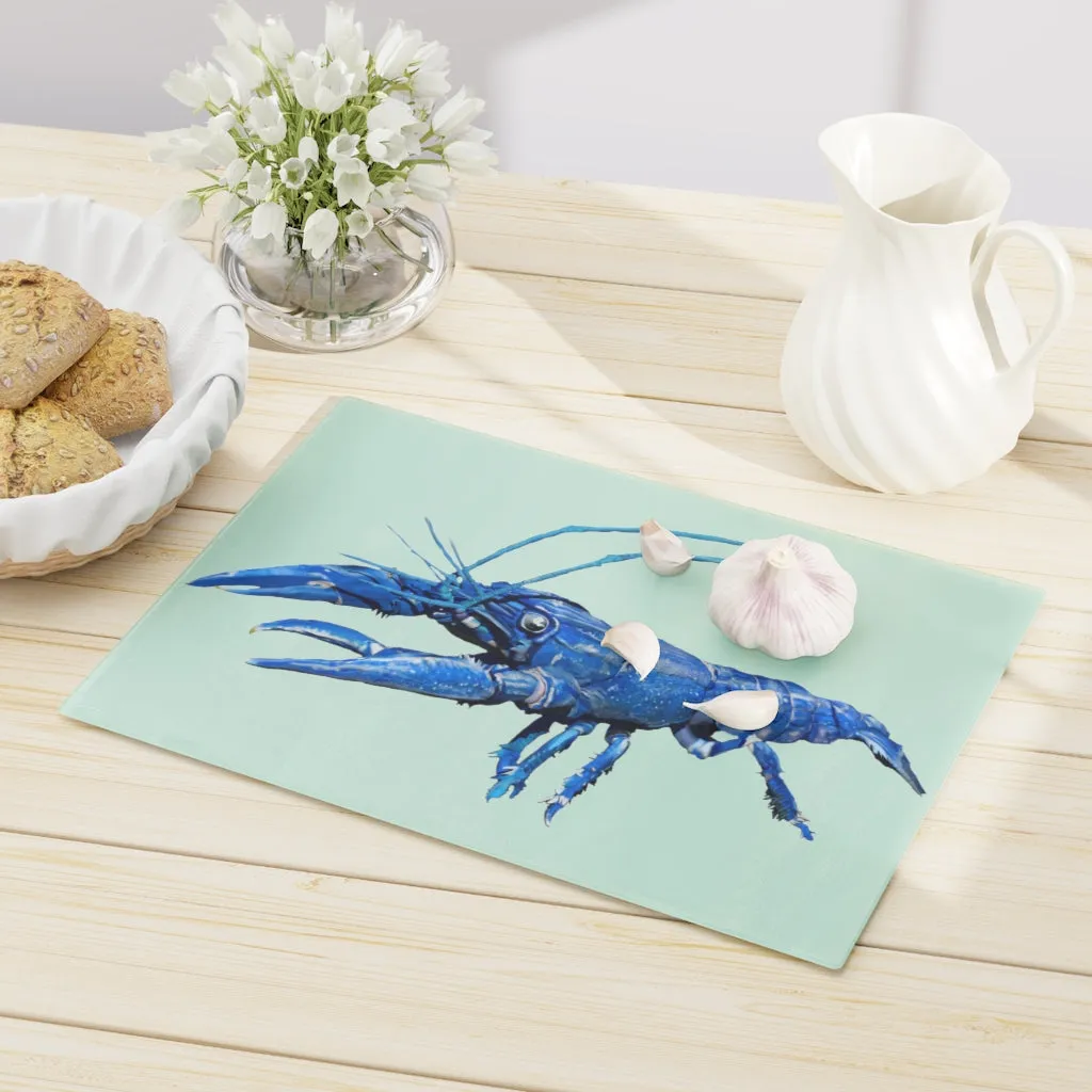 Blue Crawfish Cutting Board