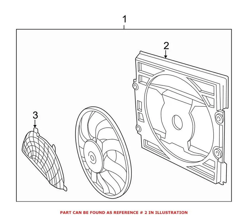 BMW Engine Cooling Fan Shroud 64546928035