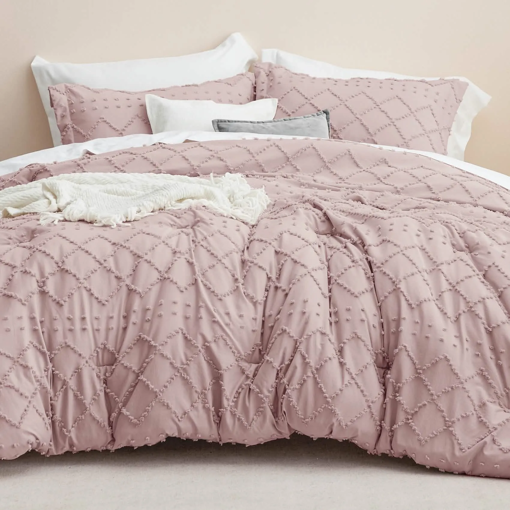 Boho Tufted Embroidery Comforter Set-2