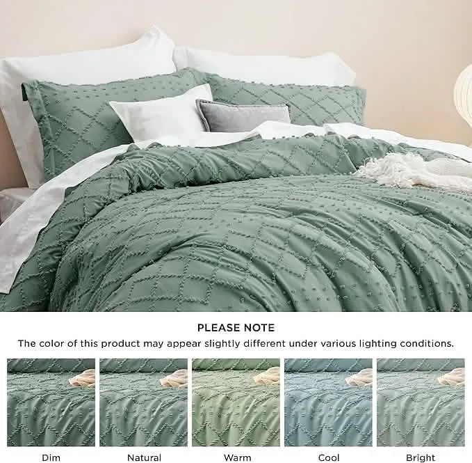 Boho Tufted Embroidery Comforter Set-2