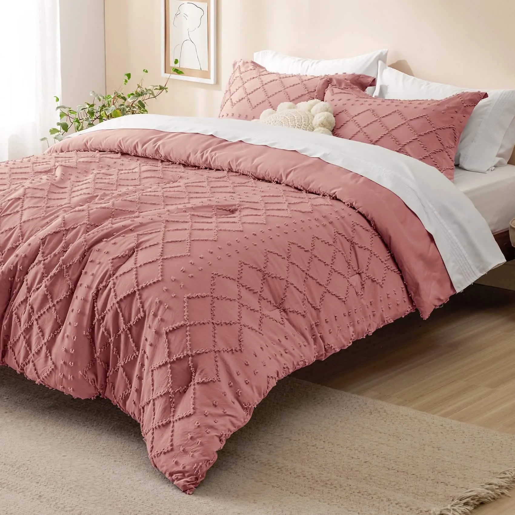 Boho Tufted Embroidery Comforter Set-2