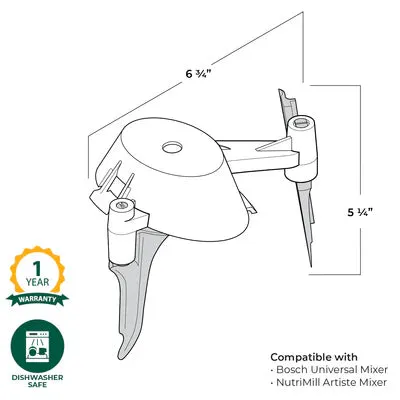 Bowl Scraper with Metal Whip Driver MUZ6BS2