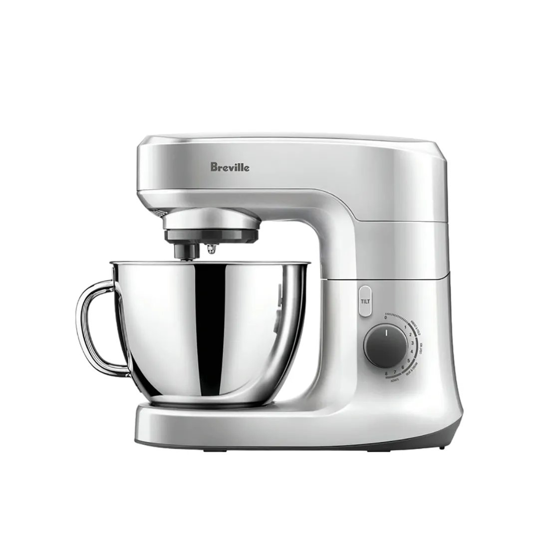 Breville LEM250SIL (Silver) The Scraper Beater with 8 Speed Settings Stand Mixer