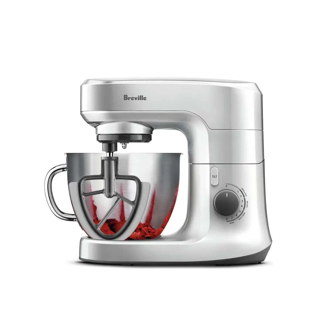 Breville LEM250SIL (Silver) The Scraper Beater with 8 Speed Settings Stand Mixer