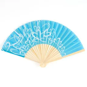 Bridesmaid Wedding Guest Hand Fan with Hearts (Pack of 6)