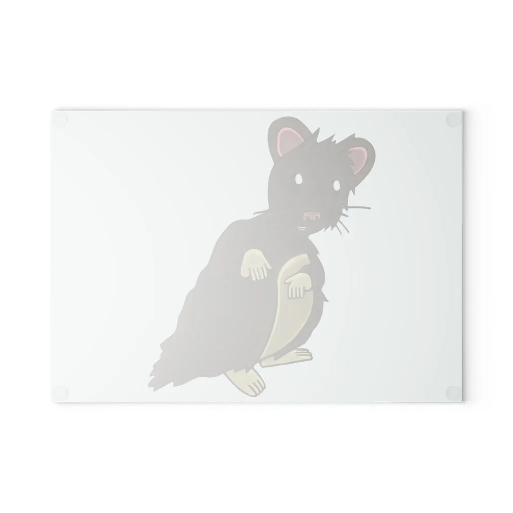 Brown Hamster Glass Cutting Board