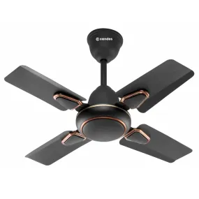 Candes Brio Turbo 600 mm / 24 Inch High Speed 4 Blade Anti-Dust 405 RPM Ceiling Fan Suitable for Kitchen/Veranda/Balcony/Small Room (Pack of 1, Coffee Brown)