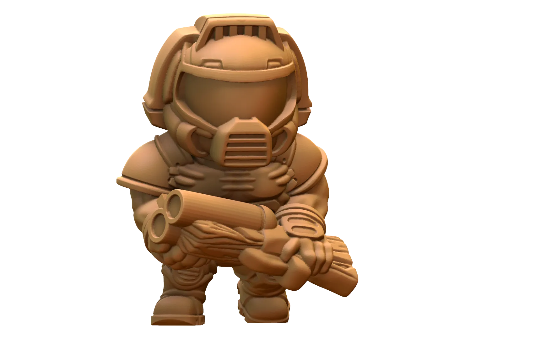 Capsule Chibi - Classic Doomguy W/Gun