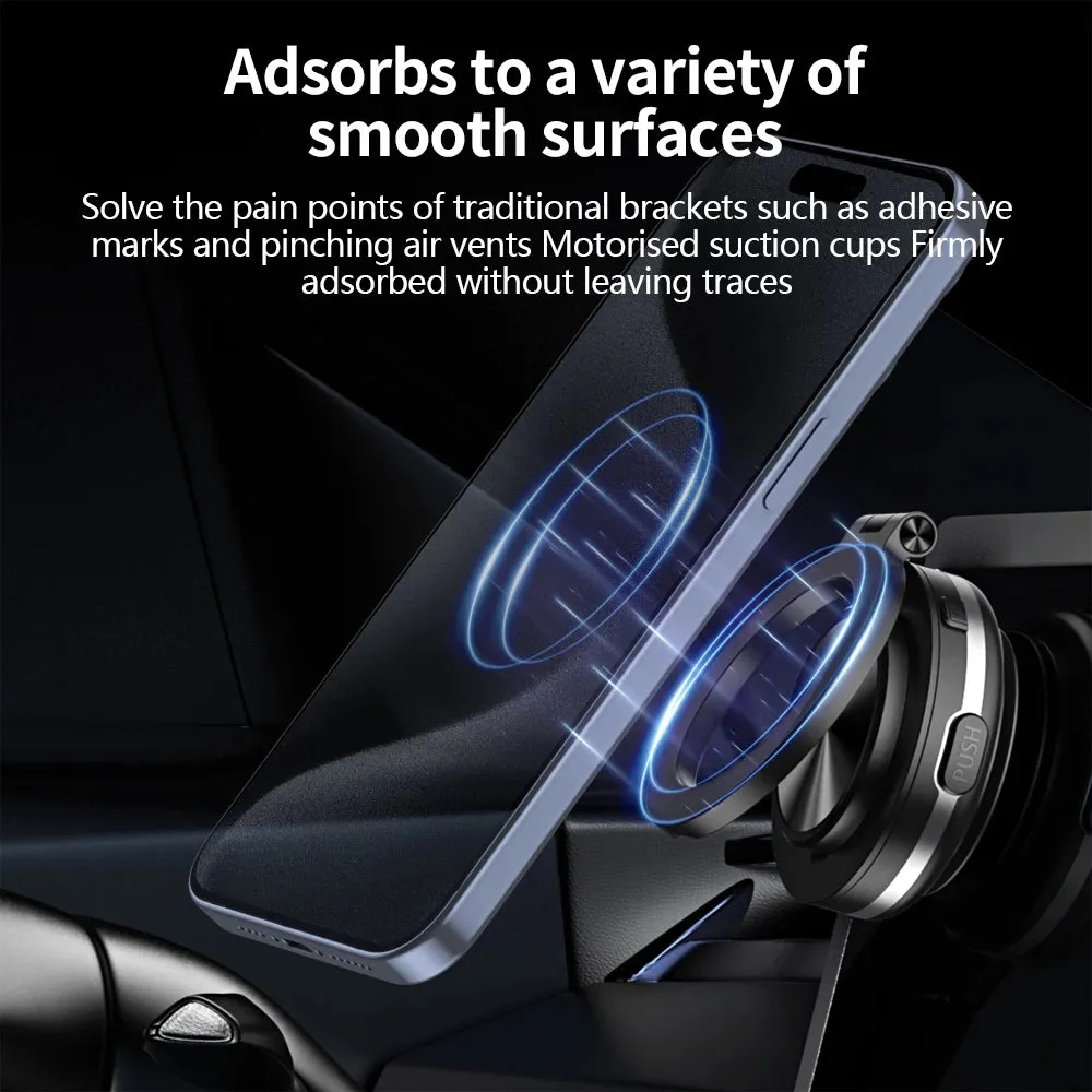 Car Phone Holder Magnetic Mount 360° Rotating Vacuum Adsorption for iPhone 12-16 Pro Max