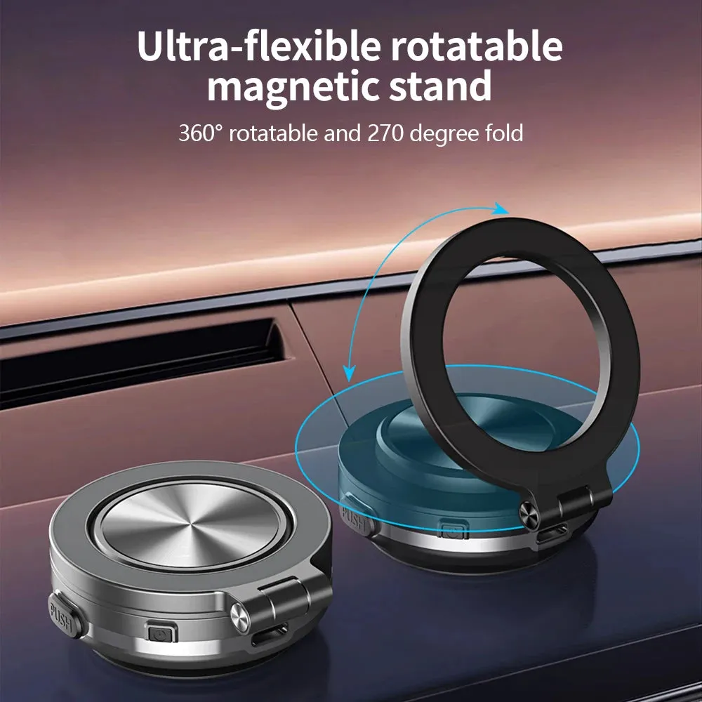 Car Phone Holder Magnetic Mount 360° Rotating Vacuum Adsorption for iPhone 12-16 Pro Max