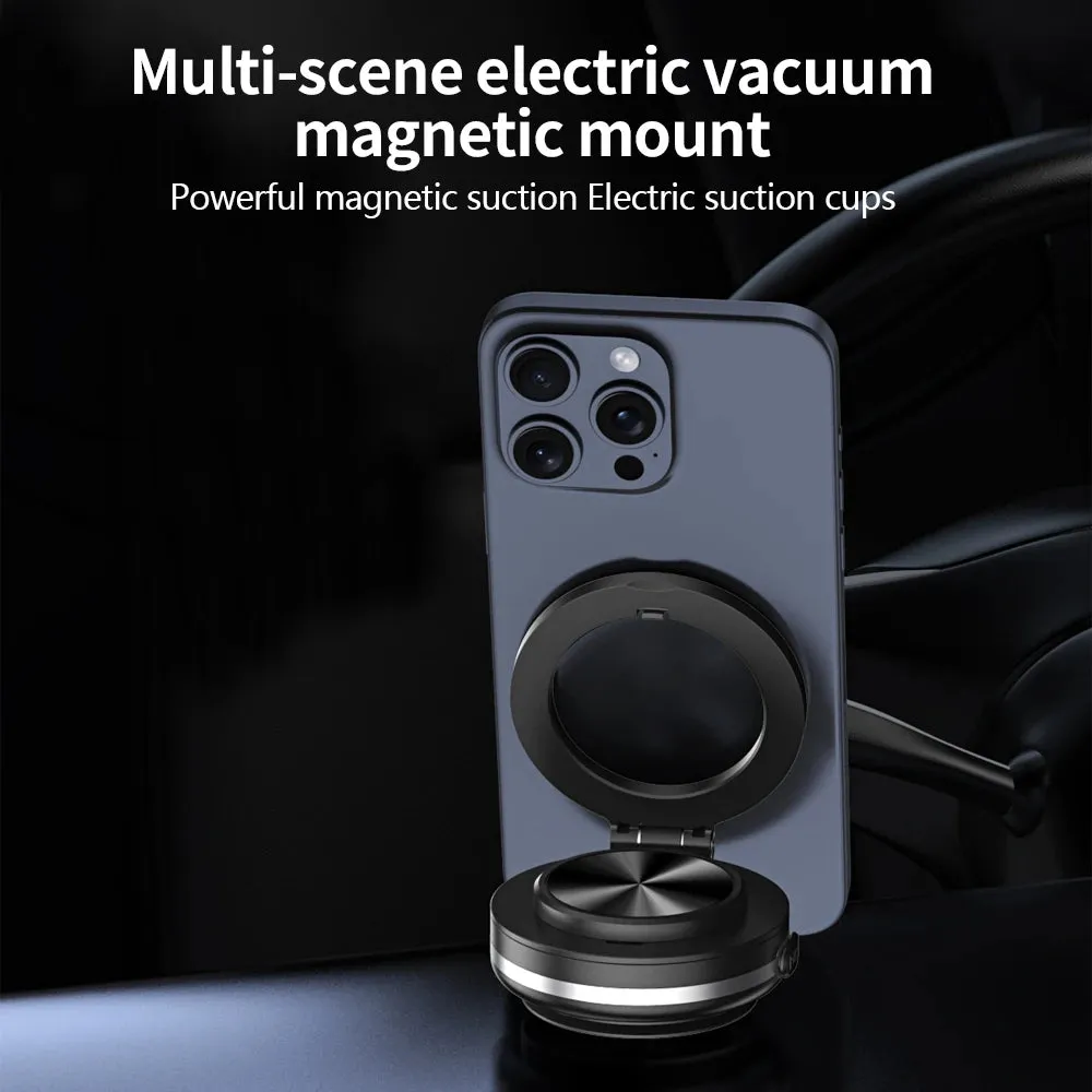 Car Phone Holder Magnetic Mount 360° Rotating Vacuum Adsorption for iPhone 12-16 Pro Max