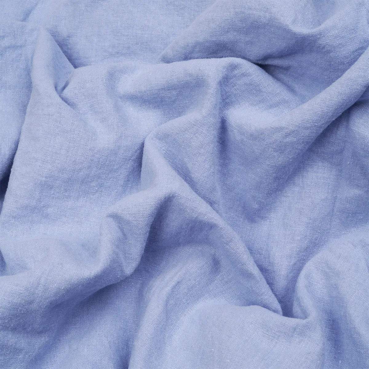 Celeste Blue Linen Blend Flat Sheet