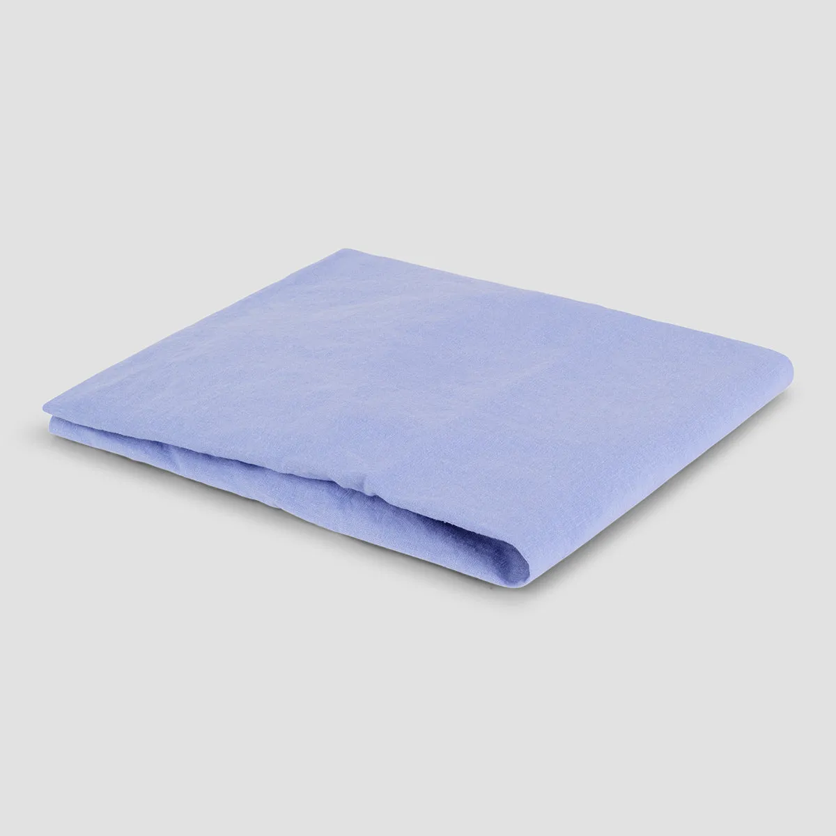 Celeste Blue Linen Blend Flat Sheet