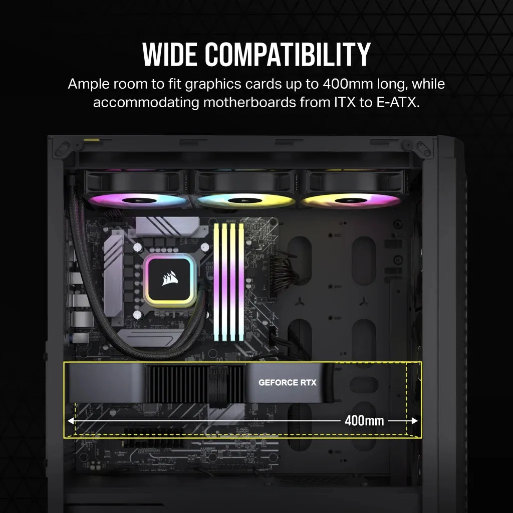 CORSAIR 480T RGB AIRFLOW Black 黑色 Tempered Glass ATX Case CC-9011272-WW