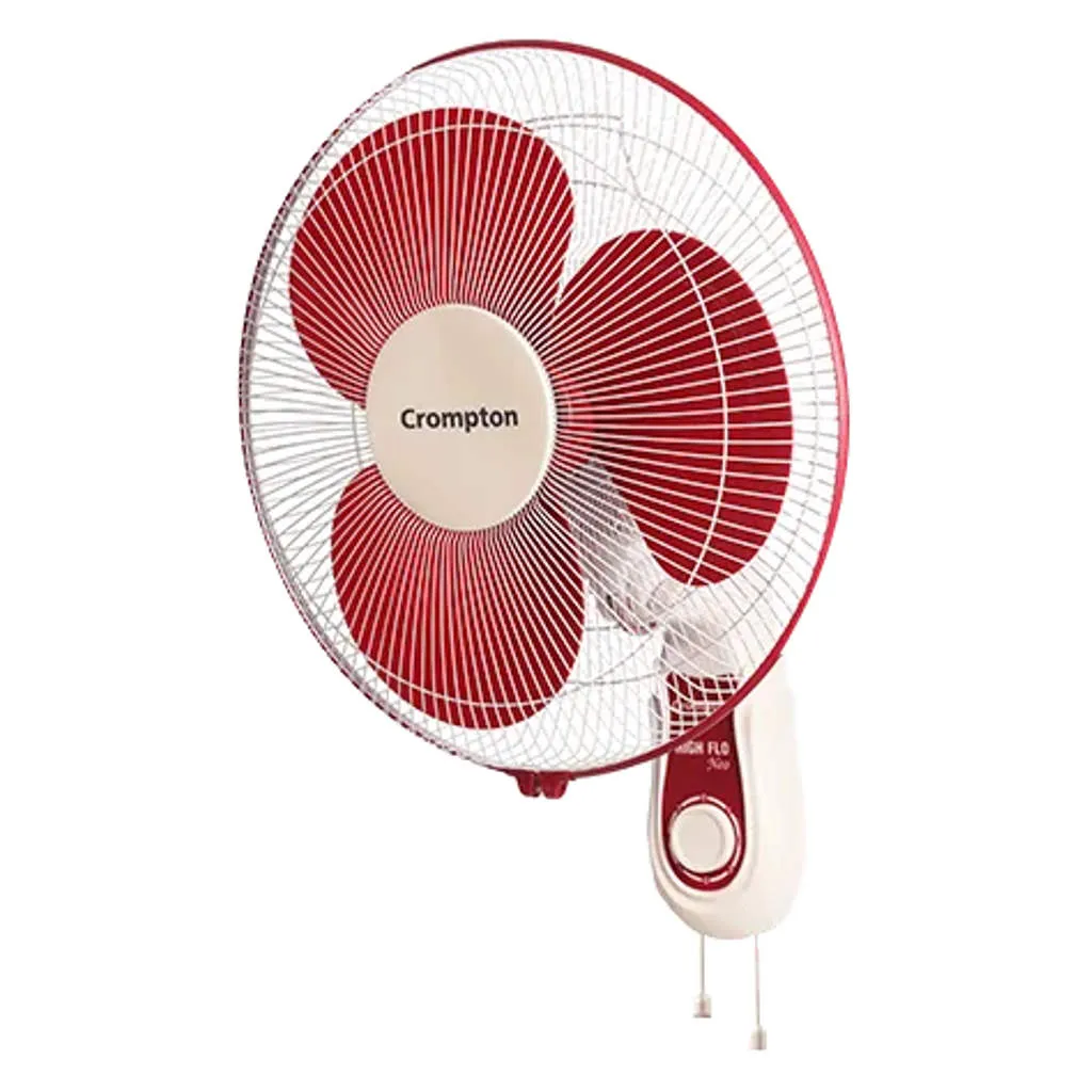 Crompton High Flo Neo Wall Mounted Fan 400mm Red