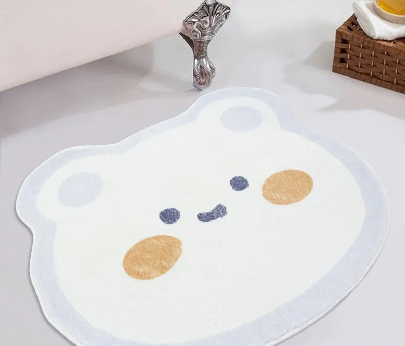 Cute White Polar Bear Soft Plush Rug Carpets Decor